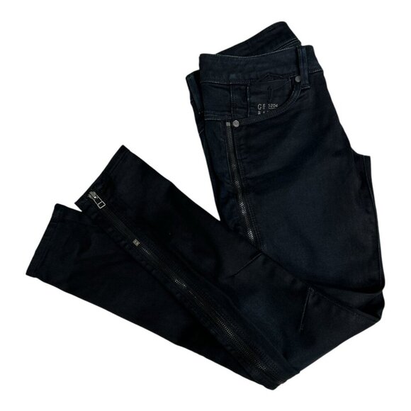 G-STAR Raw 5204 Refender Zip Skinny Ankle Women's Jean's Black Size 25 - Picture 1 of 15